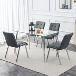 ZUN Grid armless high back dining chair, 2-piece set, office chair. Suitable for restaurants, living W1151107082