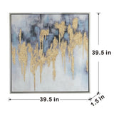 ZUN 39.5" x 39.5" Modern Oil Painting, Square Framed Wall Art for Living Room Dining Room Office W2078130299