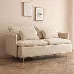 ZUN Modern Upholstered Loveseat Sofa,Beige Cotton Linen-63.8'' W848119950
