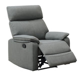 ZUN Gray Color Burlap Fabric Recliner Motion Recliner Chair 1pc Couch Manual Motion Living Room B011133820