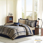 ZUN Plaid Comforter Set with Bed Sheets B03595827