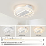 ZUN Bladeless Fan Lamp With Lights Dimmable LED W1340118682