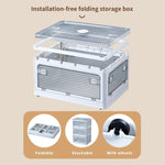 ZUN Joybos® Multifunctional Foldable Transparent Storage 55L White 48789990