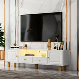 ZUN TV stand,TV Cabinet,entertainment center,TV console,media console,plastic door panel,with LED remote W679126309