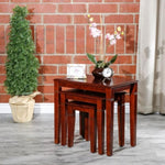 ZUN 3-Piece Nesting Table Set, Cherry B04660617