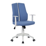ZUN Ergonomic Office Chair High Back Desk Chair with,blue & white W1314P149824