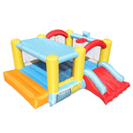 ZUN Bounce House Inflatable Jumping Castle a Basketball Hoop With Ball And a Slide 53067938