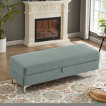 ZUN Storage Bench Solid Color 2 Seater Furniture Living Room Sofa Stool 44292654
