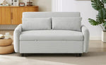 ZUN 57.48" Pull-out Sofa Bed Convertible Couch 2 Seat Loveseat Sofa Modern Sleeper Sofa with Two Throw WF317760AAE