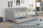 ZUN Daybed with two drawers, Twin size Sofa Bed,Storage Drawers for Bedroom,Living Room ,Grey W50426286