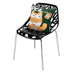 ZUN 4pcs Bird's Nest Style Lounge Chair Black 75540530