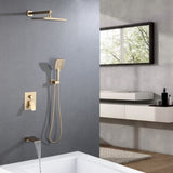 ZUN Shower Faucet Set, with Handheld Shower and Rainfall Shower Head Combination Set Wall Mounted Shower W121983536