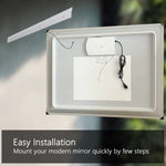 ZUN LED Bathroom Vanity Mirror with Light,60*28 inch, Anti Fog, Dimmable,Color Temper 5000K,Backlit + W1135P154209