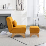 ZUN 29.13" Wide Accent Chair Ottoman lounge Armless chair Upholstered Reading Chair Single Sofa W1852P146782
