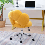 ZUN 360&deg;Swivel Height Adjustable,Swivel Chair,Teddy fabric,home office chair W680P143491