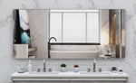 ZUN Oversized Bathroom Mirror with Removable Tray Wall Mount Mirror,Vertical Horizontal Hanging Aluminum W708131922