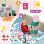 ZUN Toddler Foam Block Playset, Soft Colorful Stacking Play Module Blocks Big Foam Shapes for Babies and TX296157AAC