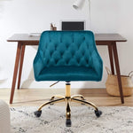 ZUN COOLMORE Velvet Home Office Desk Chair, Modern Cute Computer Chair, Wheels Height Adjustable W39531814