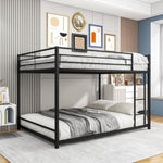 ZUN Metal Bunk Bed Full Over Full, Bunk Bed Frame with Safety Guard Rails, Heavy Duty Space-Saving W84063611