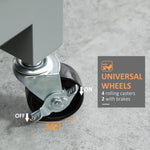 ZUN Compact Kitchen Island Cart on Wheels, Rolling Utility Trolley Cart Grey-AS 74493128