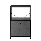 ZUN Nightstand 2-Drawer Shelf Storage - Bedside Furniture & Accent End Table Chest For Home, Bedroom, 18412691