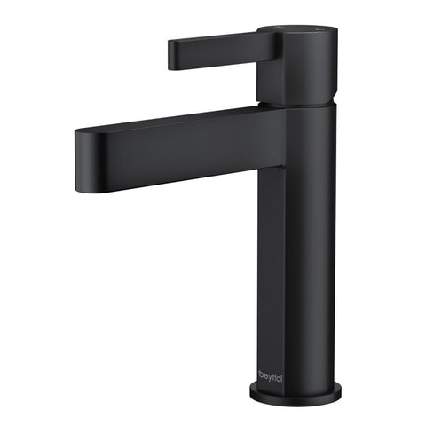 ZUN Single Handle Single Hole Bathroom Faucet in Matte Black W1626130677