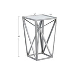 ZUN Angular Mirror Accent Table B03548819