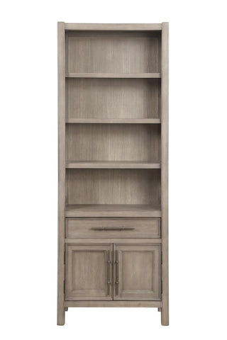 ZUN Bridgevine Home Cypress Lane Bookcase Pier Cabinet, No Assembly Required, White Oak Finish B108P163863