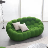 ZUN 74.8'' Modern bubble floor couch for living room,green W848130243