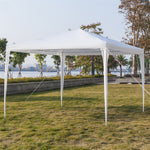 ZUN 3 x 3m Four Sides Portable Home Use Waterproof Tent with Spiral Tubes White 51280911