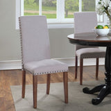 ZUN Orisfur. Upholstered Dining Chairs - Dining Chairs Set of 2 Fabric Dining Chairs with Copper Nails WF199451AAE