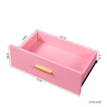 ZUN Pink modern simple hair desk, multi-layer storage space W33163007
