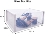 ZUN Foldable Shoe Box; Stackable Clear Shoe Storage Box - Storage Bins Shoe Container Organizer; 8 Pack; W2181P147486