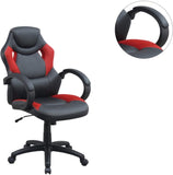 ZUN Office Chair Upholstered 1pc Cushioned Comfort Chair Relax Gaming Office Work Black And Red Color HS00F1689-ID-AHD