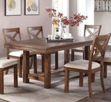 ZUN Natural Brown Finish Solid wood 1pc Dining Table Wooden Contemporary Style Kitchen Dining Room B01181965