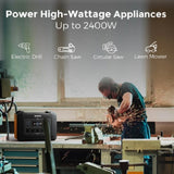 ZUN OUPES 2400W Portable Power Station+2*240W Solar Panel for UsePower to RV Trip 33210244