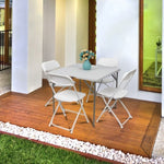 ZUN 4pcs Injection Molding Classic Garden Plastic Folding Chair White 80550806