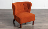 ZUN Accent Chair, Upholstered Armless Chair Lambskin Sherpa Single Sofa Chair with Wooden Legs, Modern WF316705AAO