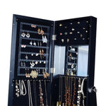 ZUN Mirror Jewelry Cabinet Ladies Girls Wooden Bedroom Furniture Mirror Jewelry Wardrobe Wholesale GCT13355BK