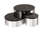 ZUN Modern Style 3PC CT805-3 Coffee Table Set in Silver B009127705