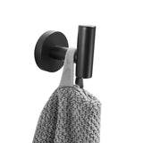 ZUN 8-Pieces Matte Black Bathroom Accessories Stainless Steel Bathroom Hardware Bath Towel Bar W1932140142