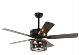 ZUN 52'' Plywood blades ceiling fan with remote control for the living room ,bed room W1592140072