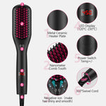 ZUN Hair Straightener Brush with Ionic Generator by MiroPure, 30 Seconds Fast MCH Ceramic Even Heating, 60281195