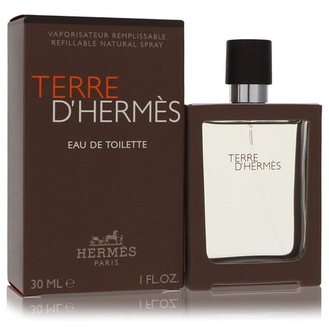 Terre D'Hermes by Hermes Eau De Toilette Spray Spray Refillable 1 oz for Men FX-558559