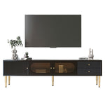 ZUN TV Stand for TVs up to 80'', Entertainment Center Multifunctional Storage Space, TV Cabinet WF309279AAB