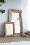 ZUN 30x2x39" Rectangle Wall Accent Mirror with Distressed Wood Frame W2078P154685