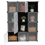 ZUN Cube Storage 12-Cube Closet Organizer Storage Shelves Cubes Organizer DIY Closet Cabinet with Doors 40276401