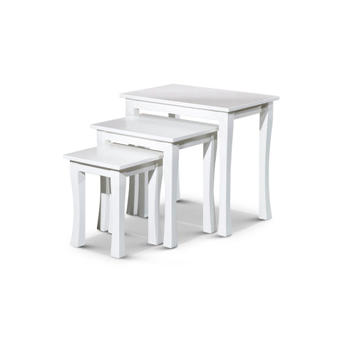 ZUN 3-Piece Nesting Table Set, White B04660618