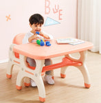 ZUN Premium Kids pink color Learning Desk and Chair Set Ideal for Preschoolers, Home Use, and W509107494