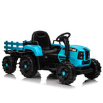 ZUN Ride on Tractor with Trailer,12V Battery Powered Electric Tractor Toy w/Remote Control,electric car W1396124966